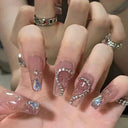Lovely Butterfly Pink Nail Extensions Set Chic Press-On Tips