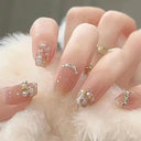 Lovely Butterfly Pink Nail Extensions Set Chic Press-On Tips