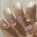 Lovely Butterfly Pink Nail Extensions Set Chic Press-On Tips