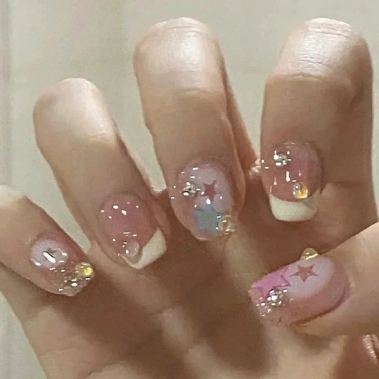 Lovely Butterfly Pink Nail Extensions Set Chic Press On Tips