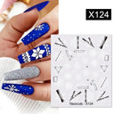 Lovely Heart & Floral Water Nail Stickers Nail Art Elegance
