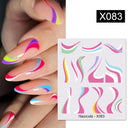 Lovely Heart & Floral Water Nail Stickers Nail Art Elegance