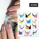 Lovely Heart & Floral Water Nail Stickers Nail Art Elegance