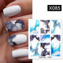 Lovely Heart & Floral Water Nail Stickers Nail Art Elegance