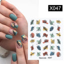 Lovely Heart & Floral Water Nail Stickers Nail Art Elegance