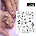 Lovely Heart & Floral Water Nail Stickers Nail Art Elegance