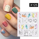 Lovely Heart & Floral Water Nail Stickers Nail Art Elegance