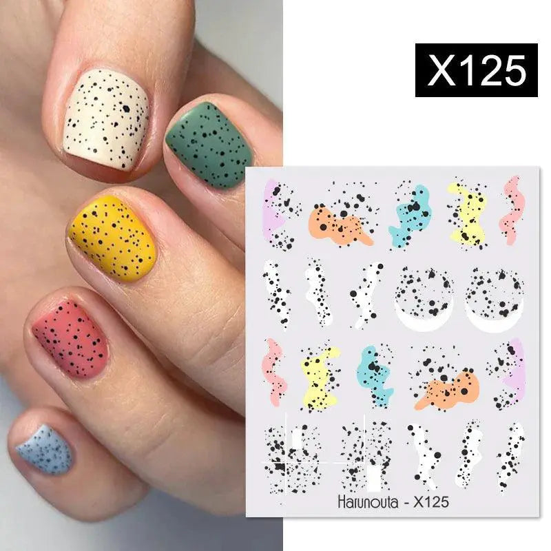 Lovely Heart And Floral Water Nail Stickers For Nail Art