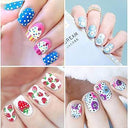Lovely Heart & Floral Water Nail Stickers Nail Art Elegance