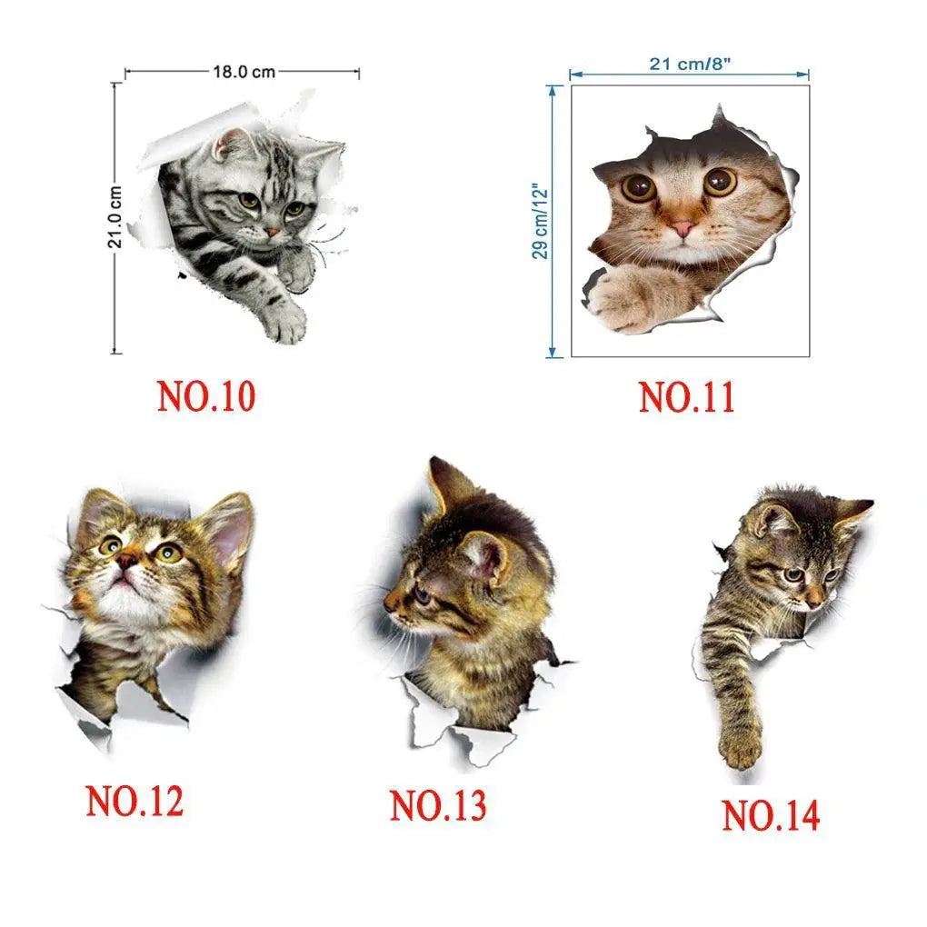 Lovely Pet 3D Wall Decals Eco Friendly Home Decor Kids Room