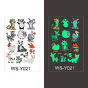 Luminous Children's Glow Tattoo Set Dino Pirate Unicorn Mermaid