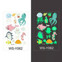 Luminous Children's Glow Tattoo Set Dino Pirate Unicorn Mermaid