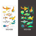 Luminous Children's Glow Tattoo Set Dino Pirate Unicorn Mermaid