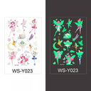 Luminous Children's Glow Tattoo Set Dino Pirate Unicorn Mermaid