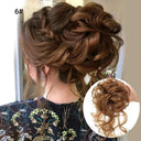 LUPU Curly Synthetic Hair Bun Chignon Scrunchy for Women