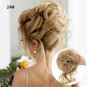 LUPU Curly Synthetic Hair Bun Chignon Scrunchy for Women