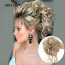 LUPU Curly Synthetic Hair Bun Chignon Scrunchy for Women