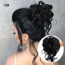 LUPU Curly Synthetic Hair Bun Chignon Scrunchy for Women