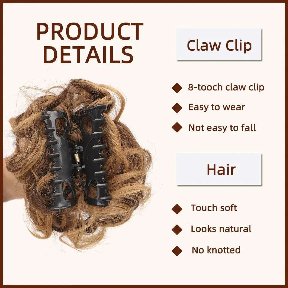 LUPU Elegant Wavy Curly Hair Extension Clip In Glamour