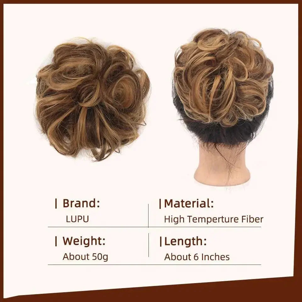 LUPU Elegant Wavy Curly Hair Extension Clip In Glamour