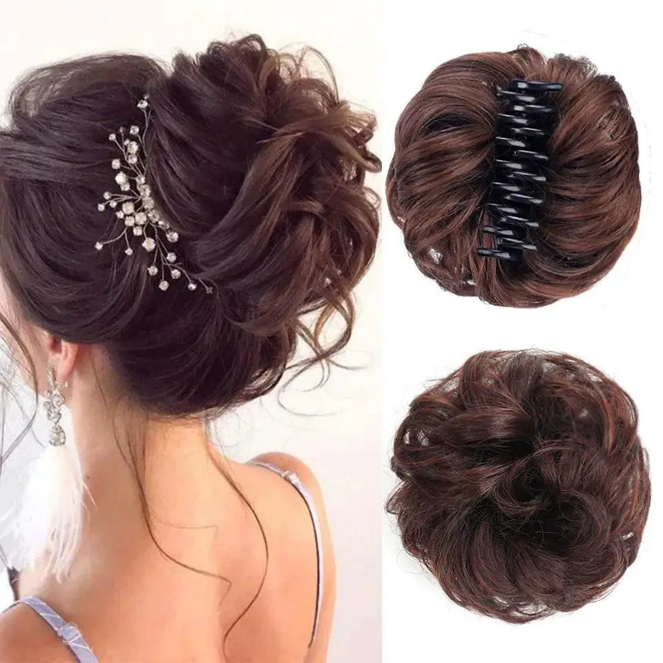 LUPU Elegant Wavy Curly Hair Extension Clip In Glamour