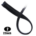 LUPU Rainbow Hair Extensions: Vibrant Synthetic Highlights 22 Inch