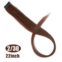 LUPU Rainbow Hair Extensions: Vibrant Synthetic Highlights 22 Inch