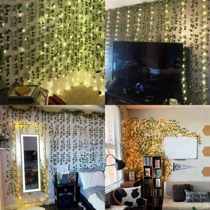 Lush Green Silk Ivy Garland 210cm For Weddings And Decor