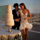 Elegant Beaded One-Shoulder Bridal Dress