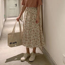 Breathable A-Line Midi Skirt for Office