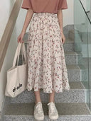 Breathable A-Line Midi Skirt for Office