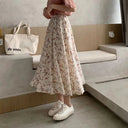 Breathable A-Line Midi Skirt for Office