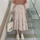 Breathable A-Line Midi Skirt for Office