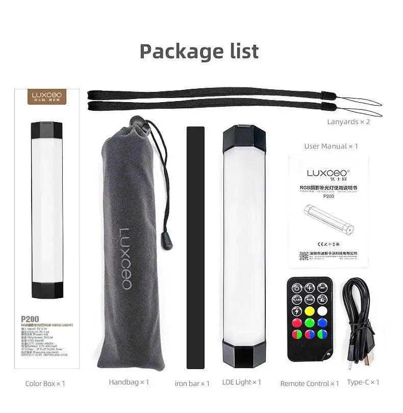 LuxCEO P200 RGB LED Tube Light for Photography and Video