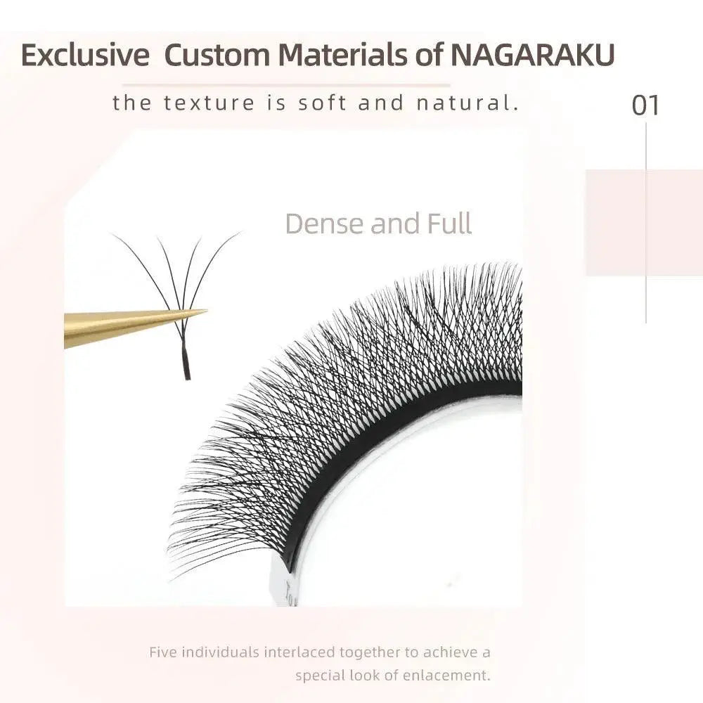 Luxe 4D W Shape Volume Eyelash Extensions Fluffy Look