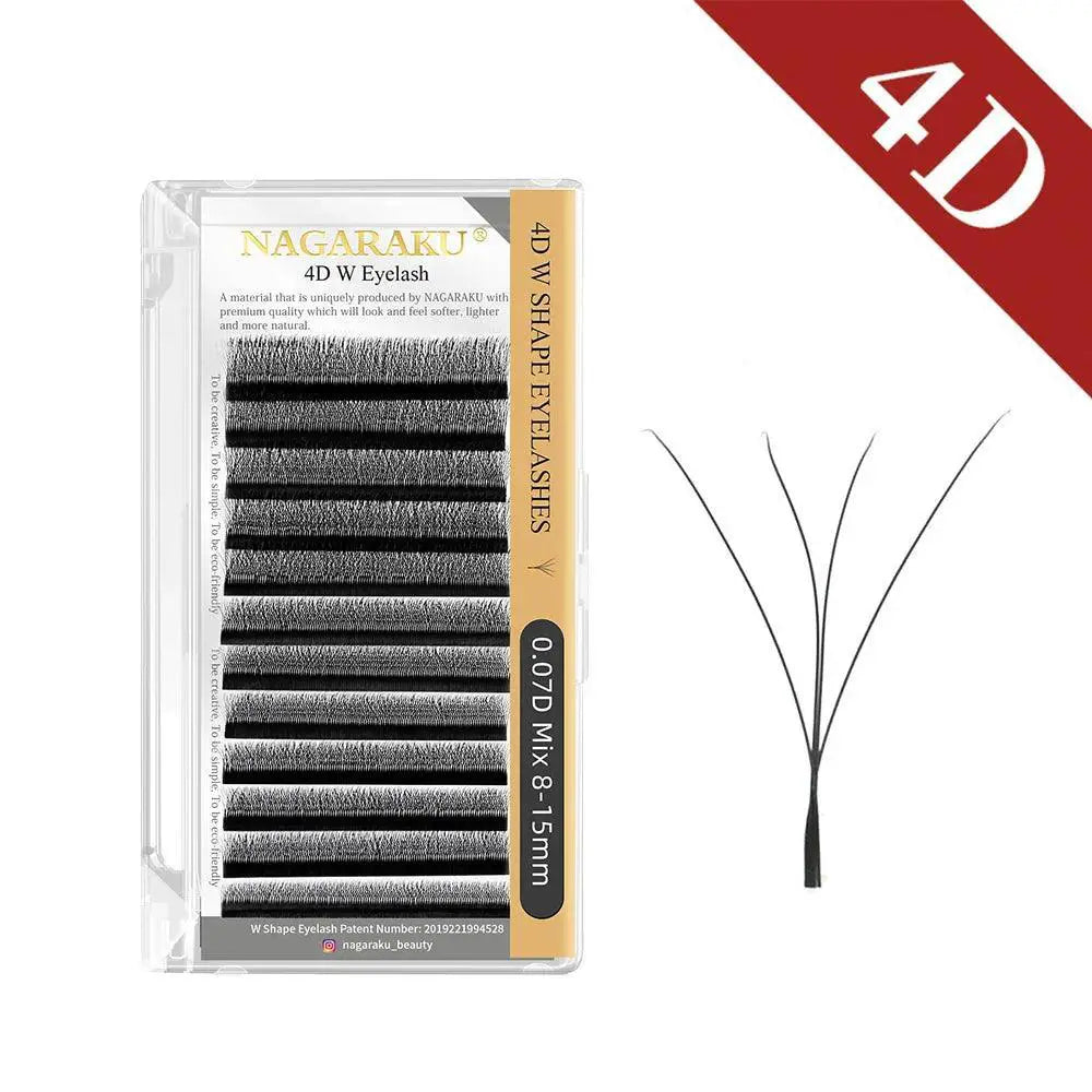 Luxe 4D W Shape Volume Eyelash Extensions Fluffy Look