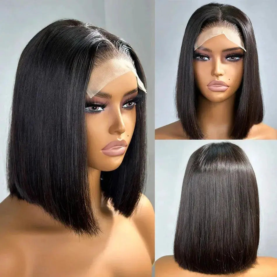 Luxe T Part Bob Human Hair Wig Premium Quality Style Elegant