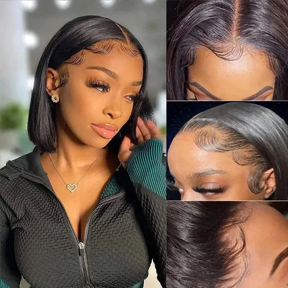 Luxe T Part Bob Human Hair Wig Premium Quality Style Elegant