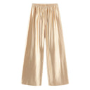 Flowing Satin Wide Leg Pants for Women