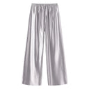 Flowing Satin Wide Leg Pants for Women