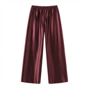 Flowing Satin Wide Leg Pants for Women