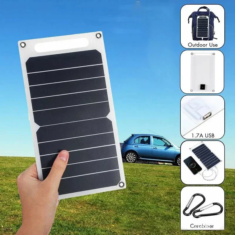 Luxuglow 30W Solar Panel With USB Waterproof Charging For Hiking And Camping - Kit