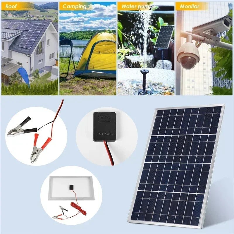 Luxuglow Outdoor Solar Panel 10 W Polycrystalline - Portable Offgrid Power Camps