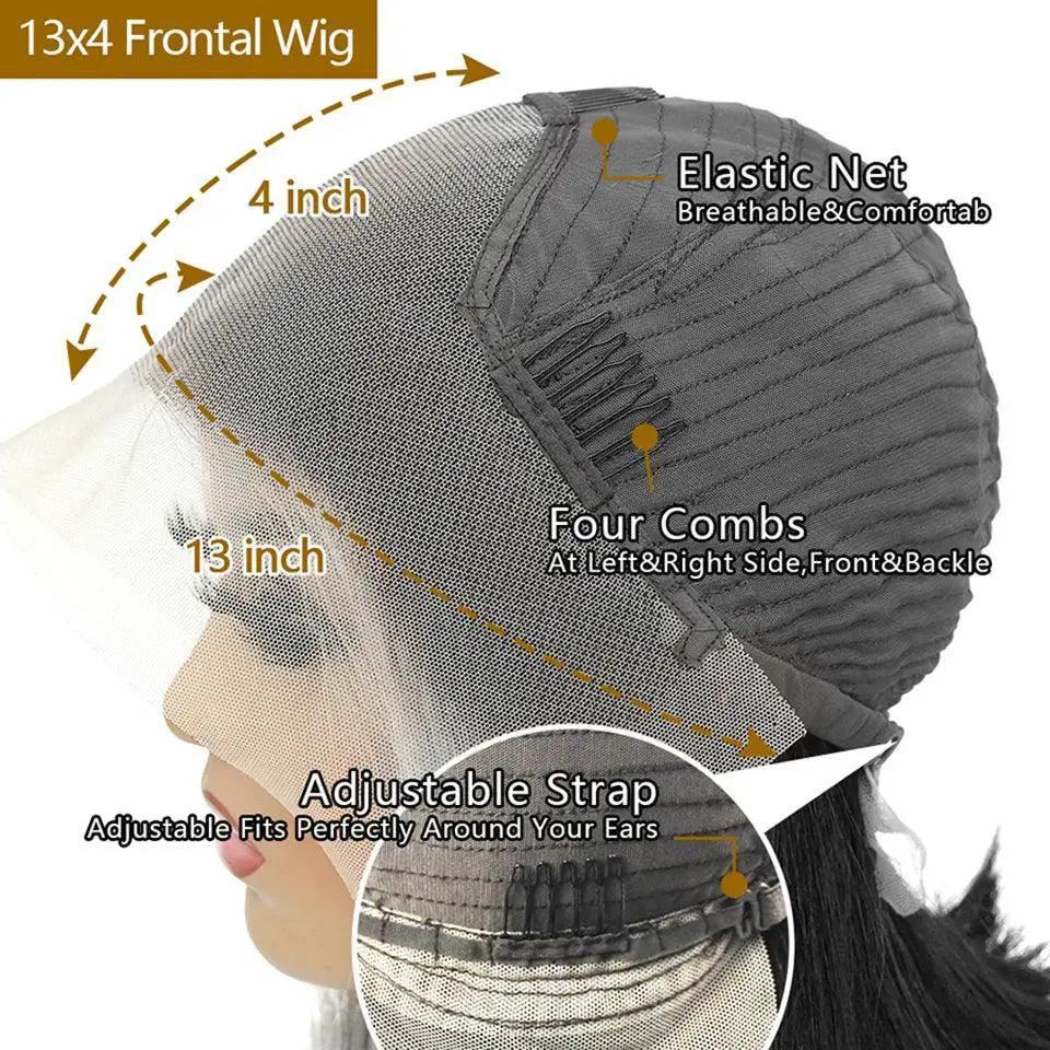 Luxurious 24 To 26 Inch Brazilian Human Hair Lace Front Wig