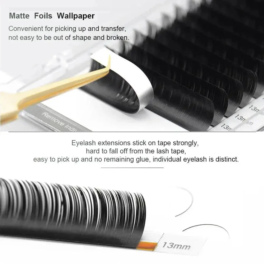2D Split Tips Matte Eyelashes With Reusable Adhesive
