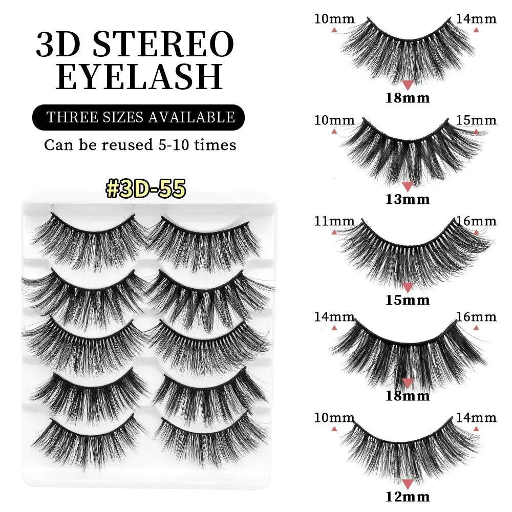 Luxurious 3D Mink Eyelashes for Volume and Length Bundle