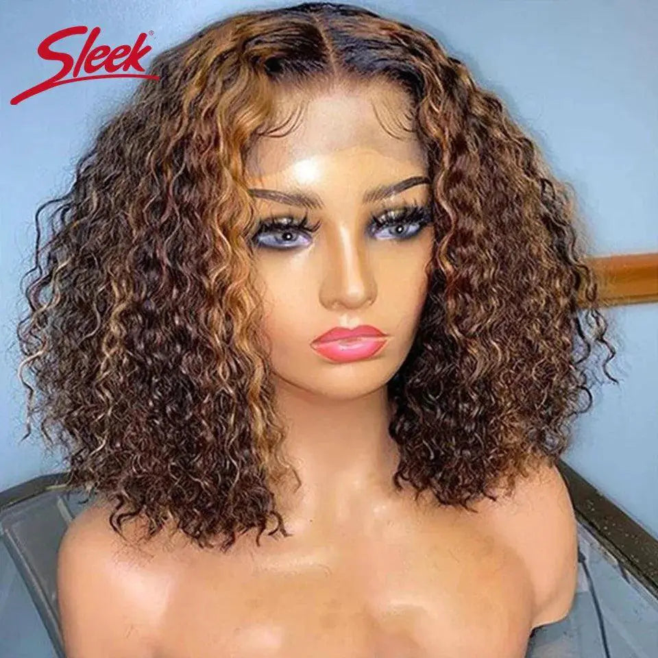 Natural Look Brazilian Deep Curly HD Lace Front Wig — product view