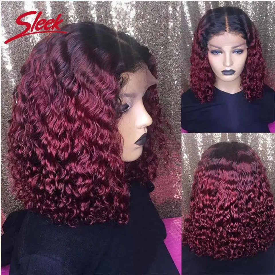 Natural Look Brazilian Deep Curly HD Lace Front Wig — product view