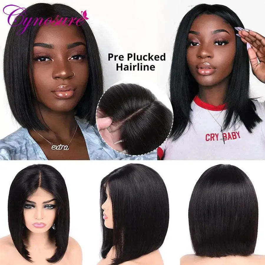 Luxurious Brazilian Human Hair Bob Lace Front Wig Premium