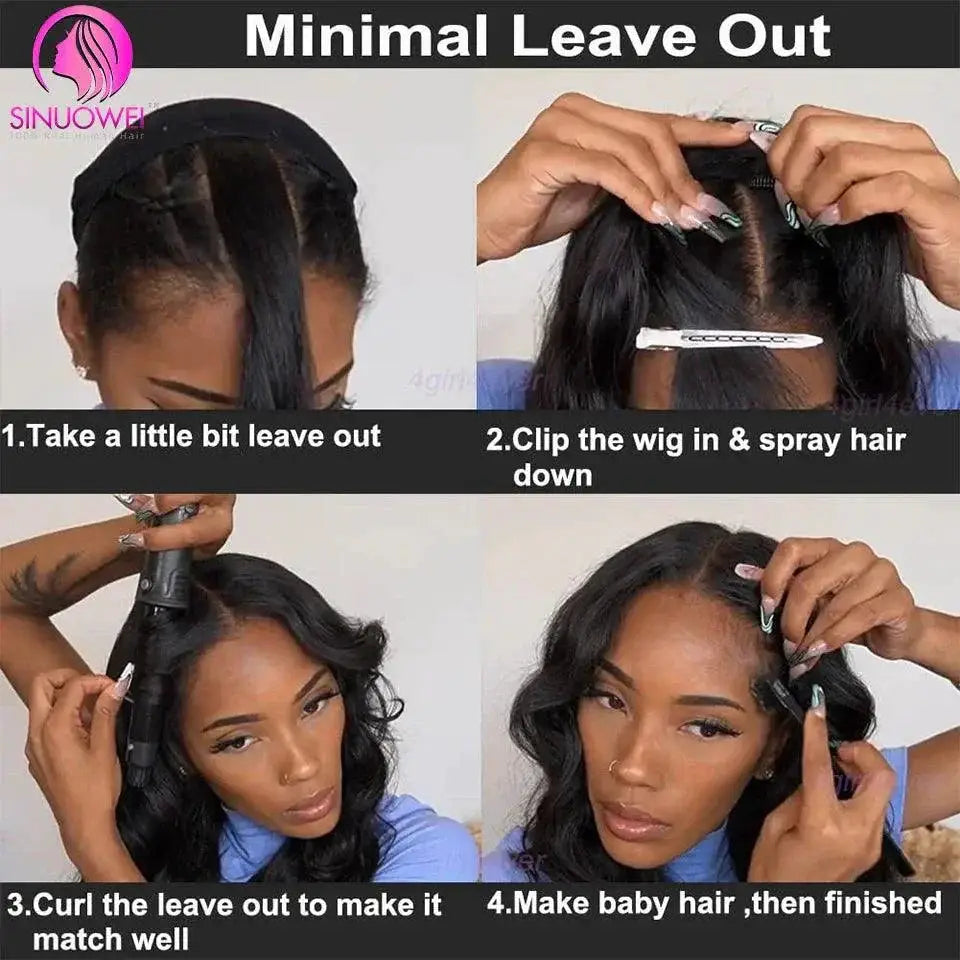Luxurious Brazilian Human Hair Wig Black Body Wave